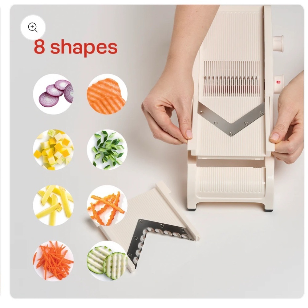 Tupperware White and Red Mandoline Slicer